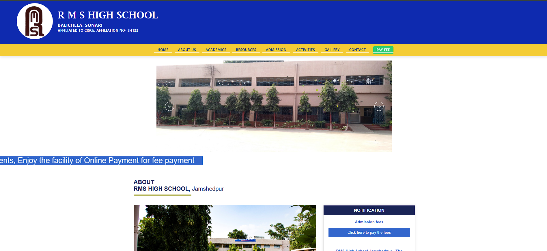 Modern School Website
