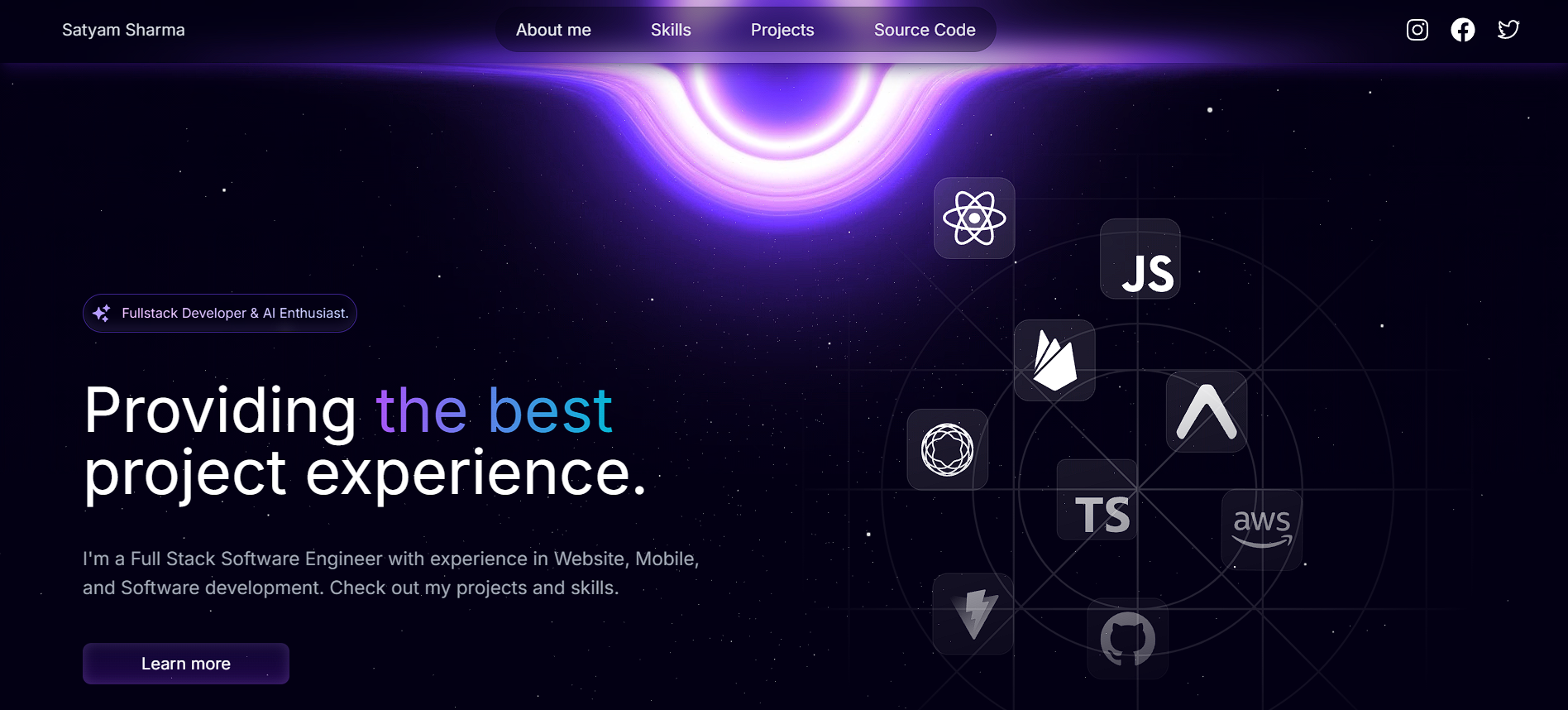 Space Themed Website